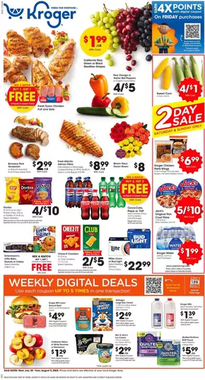 Kroger catalogue in Baker WV | Current deals and offers | 2025-07-30T00:00:00.000Z - 2025-08-05T00:00:00.000Z