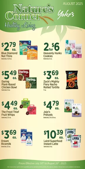 Yoke's Fresh Market  catalogue in Missoula MT | Yoke's Fresh Market Nature's Corner | 2025-07-30T00:00:00.000Z - 2025-08-26T00:00:00.000Z