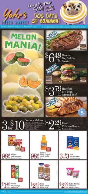 Yoke's Fresh Market  catalogue | Top deals for all customers | 2025-07-30T00:00:00.000Z - 2025-08-05T00:00:00.000Z