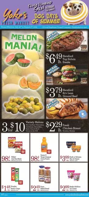 Yoke's Fresh Market  catalogue in Missoula MT | Our best offers for you | 2025-07-30T00:00:00.000Z - 2025-08-05T00:00:00.000Z