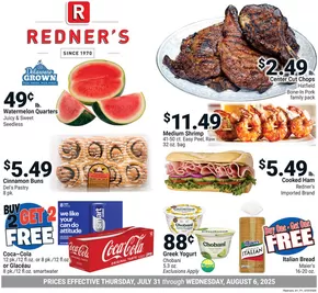 Redner's Warehouse catalogue in Hegins PA | On Sale July_31_S55 | 2025-07-31T00:00:00.000Z - 2025-08-06T00:00:00.000Z
