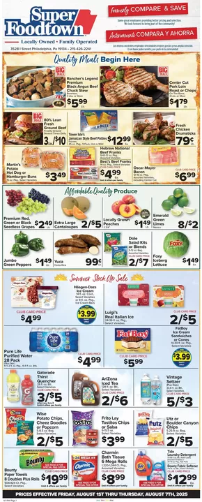 Foodtown supermarkets catalogue in Hollis NY | Foodtown supermarkets weekly ad | 2025-08-01T00:00:00.000Z - 2025-08-07T00:00:00.000Z