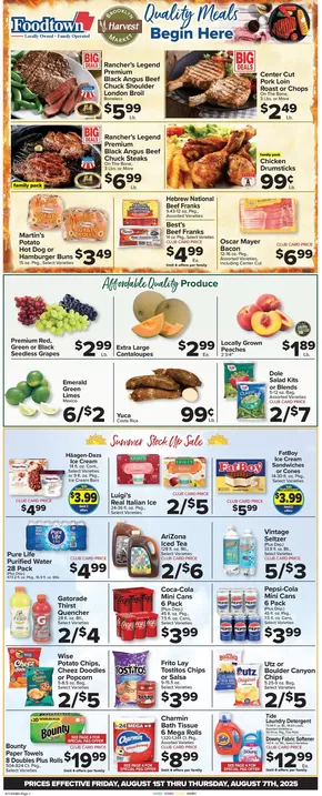 Foodtown supermarkets catalogue in Rego Park NY | Current bargains and offers | 2025-08-01T00:00:00.000Z - 2025-08-07T00:00:00.000Z