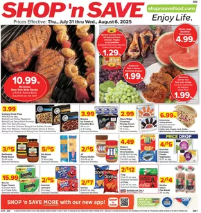 Shop 'n Save catalogue in Ambridge PA | Great offer for all customers | 2025-07-31T00:00:00.000Z - 2025-08-06T00:00:00.000Z