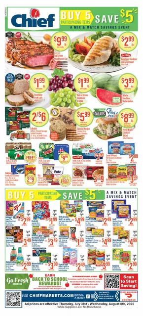 Chief Supermarket catalogue in Defiance OH | Offers for bargain hunters | 2025-07-31T00:00:00.000Z - 2025-08-06T00:00:00.000Z
