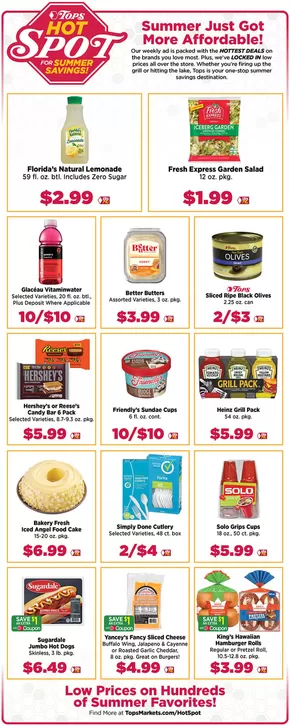 Tops catalogue in Valrico FL | Lower Prices on Summer Favorites | 2025-08-03T00:00:00.000Z - 2025-08-09T00:00:00.000Z