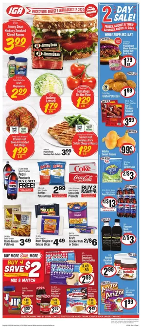 IGA catalogue in Lemoore CA | Great discounts on selected products | 2025-08-06T00:00:00.000Z - 2025-08-12T00:00:00.000Z