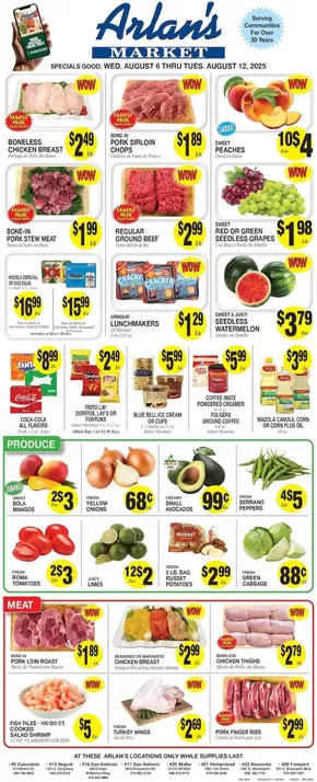Arlan's Market catalogue in Storrs Mansfield CT | Special offers for you | 2025-08-06T00:00:00.000Z - 2025-08-12T00:00:00.000Z