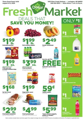 Hy-Vee catalogue in Paragould AR | Dollar Fresh | 2025-08-06T00:00:00.000Z - 2025-08-12T00:00:00.000Z
