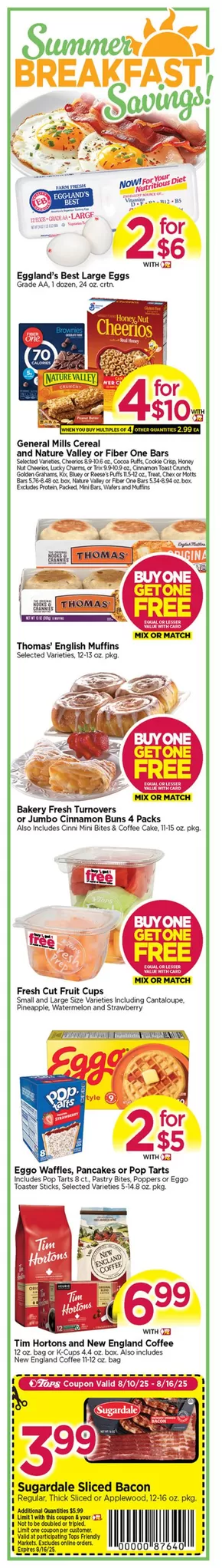 Tops catalogue in Delano MN | Summer Breakfast Savings! | 2025-08-10T00:00:00.000Z - 2025-08-16T00:00:00.000Z