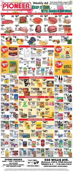 Pioneer Supermarkets catalogue in Bayville NY | Save now with our deals | 2025-08-10T00:00:00.000Z - 2025-08-16T00:00:00.000Z