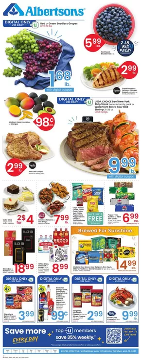 Albertsons catalogue in Three Rivers MI | Current bargains and offers | 2025-08-13T00:00:00.000Z - 2025-08-19T00:00:00.000Z