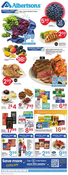 Albertsons catalogue in Three Rivers MI | Attractive special offers for everyone | 2025-08-13T00:00:00.000Z - 2025-08-19T00:00:00.000Z
