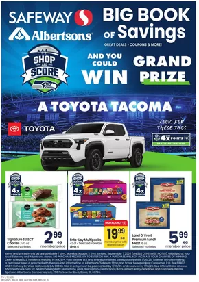 Albertsons catalogue in Three Rivers MI | Albertsons - Seattle - BBS | 2025-08-11T00:00:00.000Z - 2025-09-07T00:00:00.000Z