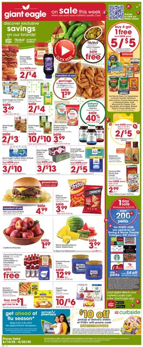 Giant Eagle catalogue in Massillon OH | Current bargains and offers | 2025-08-14T00:00:00.000Z - 2025-08-20T00:00:00.000Z