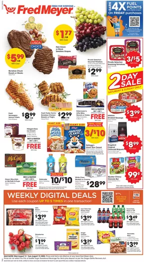 Fred Meyer catalogue in Owensboro KY | Great offer for all customers | 2025-08-13T00:00:00.000Z - 2025-08-19T00:00:00.000Z
