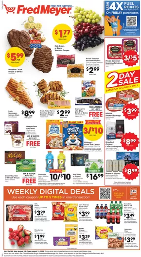 Fred Meyer catalogue in Owensboro KY | Top offers for smart savers | 2025-08-13T00:00:00.000Z - 2025-08-19T00:00:00.000Z