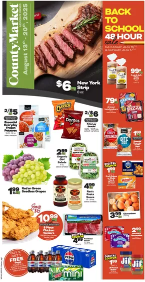 County Market catalogue in Utica KY | Great offer for bargain hunters | 2025-08-13T00:00:00.000Z - 2025-08-20T00:00:00.000Z
