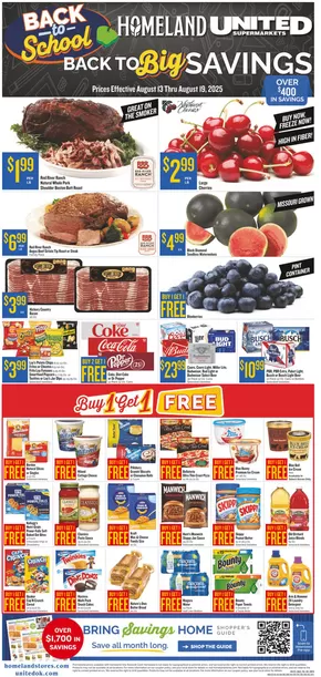 Homeland Market catalogue in Utica KY | Save now with our deals | 2025-08-13T00:00:00.000Z - 2025-08-19T00:00:00.000Z