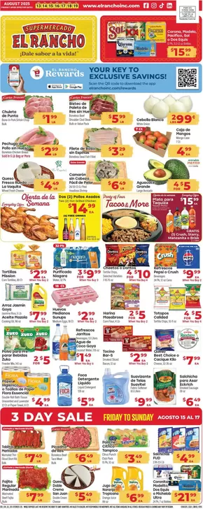 Supermercado El Rancho catalogue in Austin TX | Supermercado El Rancho Weekly ad | 2025-08-15T00:00:00.000Z - 2025-08-17T00:00:00.000Z