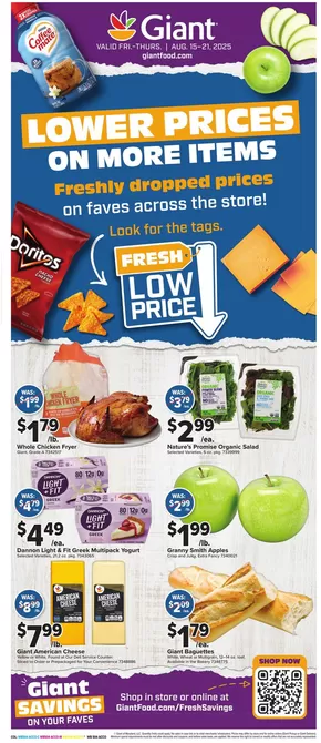Giant Food catalogue in New Cumberland PA | Current bargains and offers | 2025-08-15T00:00:00.000Z - 2025-08-21T00:00:00.000Z