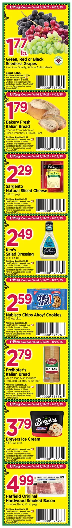 Tops catalogue in Massillon OH | Super Coupons! | 2025-08-17T00:00:00.000Z - 2025-08-23T00:00:00.000Z
