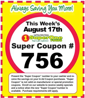 Super One Foods catalogue | Weekly Super Coupon Number | 2025-08-08T00:00:00.000Z - 2025-08-23T00:00:00.000Z