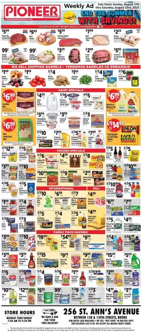 Pioneer Supermarkets catalogue in New York | Discover attractive offers | 2025-08-17T00:00:00.000Z - 2025-08-23T00:00:00.000Z
