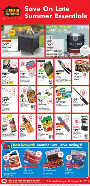 Valu Home Centers catalogue in North Branch MN | Valu Home Centers weekly ad | 2025-08-17T00:00:00.000Z - 2025-08-23T00:00:00.000Z