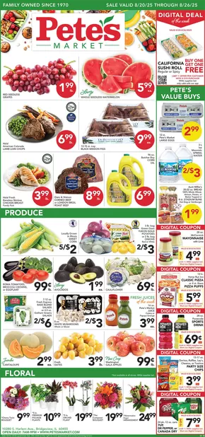 Pete's Fresh Market catalogue | Top deals for all customers | 2025-08-20T00:00:00.000Z - 2025-08-26T00:00:00.000Z