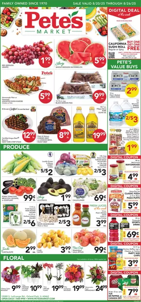 Pete's Fresh Market catalogue | Great discounts on selected products | 2025-08-20T00:00:00.000Z - 2025-08-26T00:00:00.000Z