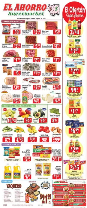 El Ahorro catalogue | Our best offers for you | 2025-08-20T00:00:00.000Z - 2025-08-26T00:00:00.000Z
