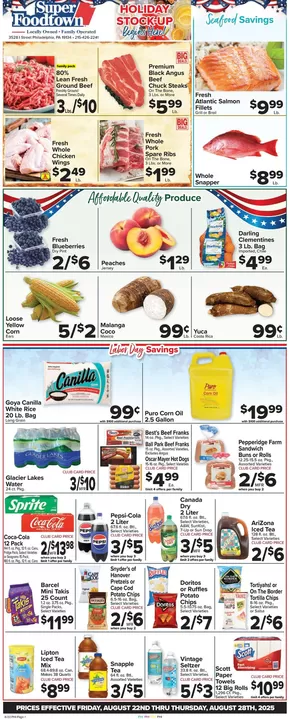 Foodtown supermarkets catalogue in Cumberland MD | Discounts and promotions | 2025-08-22T00:00:00.000Z - 2025-08-28T00:00:00.000Z