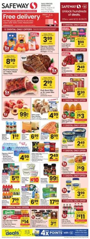 Safeway catalogue in Culpeper VA | Current deals and offers | 2025-08-22T00:00:00.000Z - 2025-08-28T00:00:00.000Z