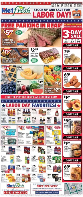 Met Foodmarkets catalogue in Long Island City NY | Offers for bargain hunters | 2025-08-22T00:00:00.000Z - 2025-08-28T00:00:00.000Z