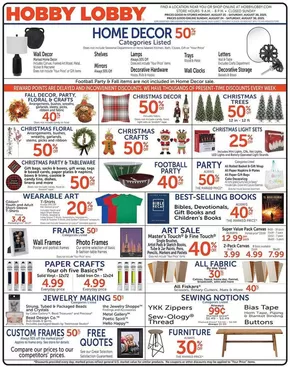 Hobby Lobby catalogue in Kennesaw GA | Hobby Lobby Weekly ad | 2025-08-24T00:00:00.000Z - 2025-08-30T00:00:00.000Z