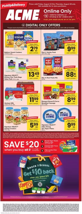 ACME catalogue in Bordentown NJ | Acme Markets - SP | 2025-08-22T00:00:00.000Z - 2025-08-28T00:00:00.000Z