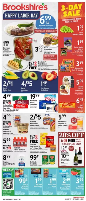 Brookshire's catalogue in Groesbeck TX | Current special promotions | 2025-08-27T00:00:00.000Z - 2025-09-02T00:00:00.000Z