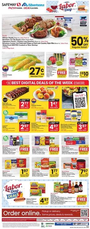 Safeway catalogue | Top offers for all bargain hunters | 2025-08-27T00:00:00.000Z - 2025-09-02T00:00:00.000Z
