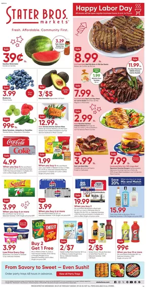 Stater Bros catalogue in West Covina CA | Great offer for bargain hunters | 2025-08-27T00:00:00.000Z - 2025-09-02T00:00:00.000Z