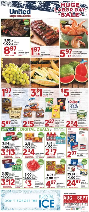 United Supermarkets catalogue in Canyon TX | Special offers for you | 2025-08-26T00:00:00.000Z - 2025-09-02T00:00:00.000Z