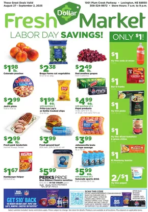 Hy-Vee catalogue | Dollar Fresh | 2025-08-27T00:00:00.000Z - 2025-09-02T00:00:00.000Z