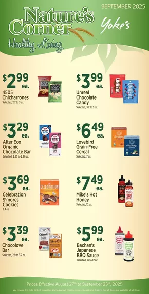 Yoke's Fresh Market  catalogue in Liberty Lake WA | Yoke's Fresh Market Nature's Corner | 2025-08-27T00:00:00.000Z - 2025-09-23T00:00:00.000Z