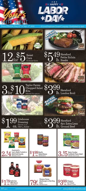 Yoke's Fresh Market  catalogue in Missoula MT | Wide range of offers | 2025-08-27T00:00:00.000Z - 2025-09-02T00:00:00.000Z