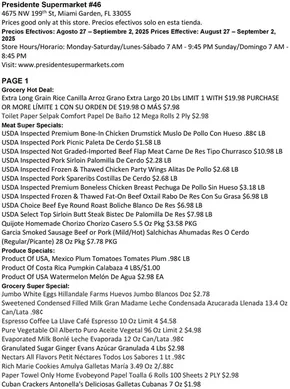 Presidente catalogue in Canyon TX | Great discounts on selected products | 2025-08-27T00:00:00.000Z - 2025-09-02T00:00:00.000Z