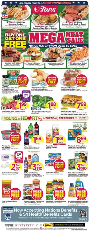Tops catalogue in Auburn NY | Weekly Specials | 2025-08-31T00:00:00.000Z - 2025-09-06T00:00:00.000Z