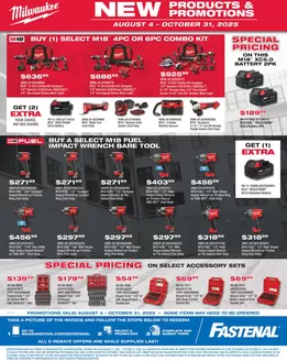 Fastenal catalogue | Fastenal Milwaukee Q3 Promo | 2025-09-01T00:00:00.000Z - 2025-12-31T00:00:00.000Z