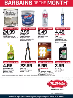 True Value catalogue in Cleveland OH | Weekly Ad True Value | 2025-09-01T00:00:00.000Z - 2025-09-30T00:00:00.000Z