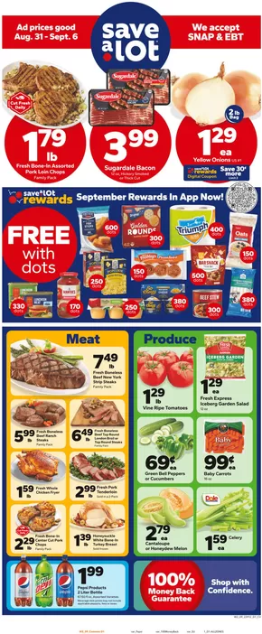 Save a Lot catalogue in West Liberty KY | Great discounts on selected products | 2025-08-31T00:00:00.000Z - 2025-09-06T00:00:00.000Z