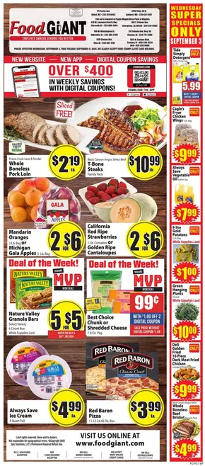 Food Giant catalogue in Attica IN | Weekly Ad | 2025-09-03T00:00:00.000Z - 2025-09-09T00:00:00.000Z